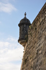 Fototapeta na wymiar West Wall at Old San Juan