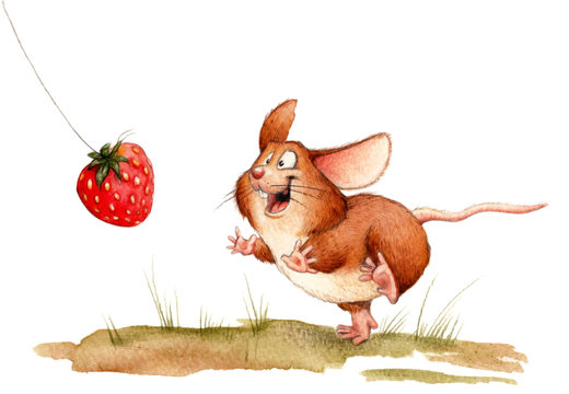 Maus, Erdbeere