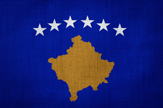 KOSOVA, Flag, Canvas Flag