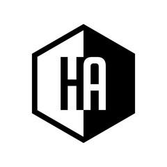 INITIAL hexsagonal HALF LOGO
