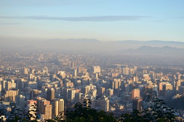 Fototapeta na wymiar Vista aérea de Santiago