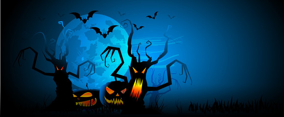 Halloween, alberi, zucche, paura, tutti i santi