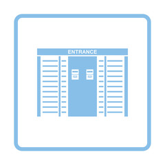 Stadium entrance turnstile icon