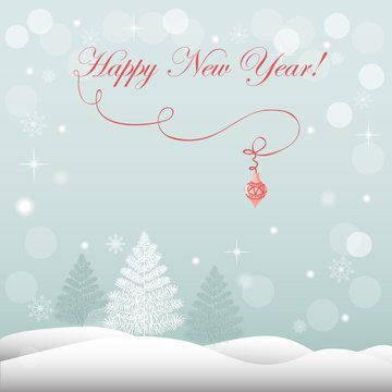 New year`s card