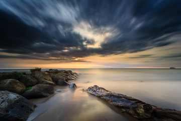 landscape and seascape and skies