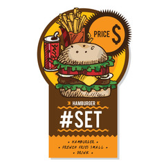 fastfood hambuegar set