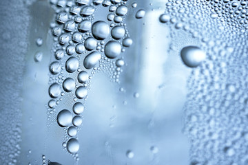 Water drop on bottle : selective focus