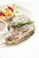 Grilled pork chop steak