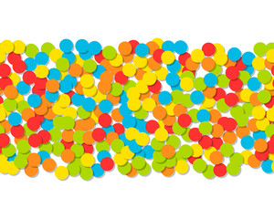 Pattern of colorful confetti. Festive background. Vector