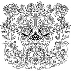 Fototapeta premium Fantastic adult coloring page