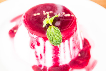 Berry and fruit panna cotta