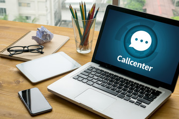 Fototapeta na wymiar callcenter Helpdesk Support Information Support and callcenter