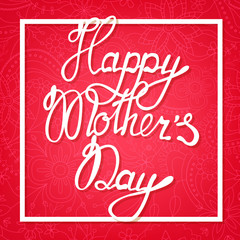 Happy mother's day on floral background