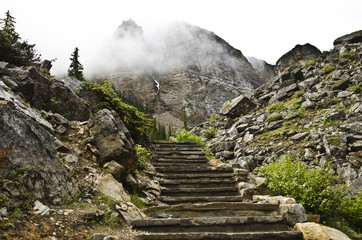 Stone steps into the mountains