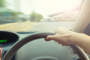 Driving the car with sunlight