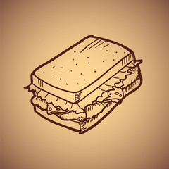 Doodle food element. Vector illustration.