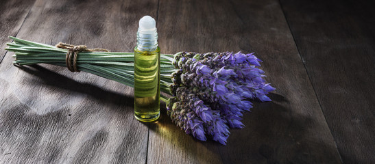 lavender flowers and essential oil