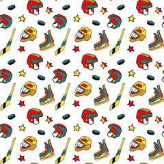 hockey season background pattern vector illustration