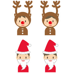 クリスマス　コスプレ　サンタとトナカイ　男性