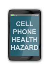 Cell Phone Health Hazard concept