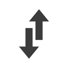 Vector Exchange icon. Flat icon Exchange. Flat vector illustration for web banner, web and mobile. Vector icon isolated on white background. Exchange vector icon in black.