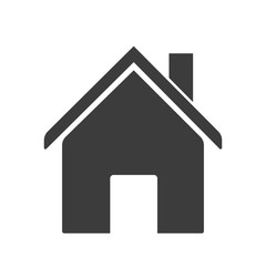 Obraz premium House chimney and door icon. House chimney and door Vector isolated on white background. Flat vector illustration in black. EPS 10