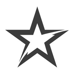 Obraz premium Star sectional icon. Star sectional Vector isolated on white background. Flat vector illustration in black. EPS 10