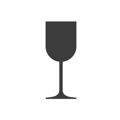 Wine glass icon Vector. Flat icon Wine glass. Flat vector illustration for web and mobile. Vector Wine glass icon graphic. Vector icon isolated on white background. Wine glass vector icon in black.