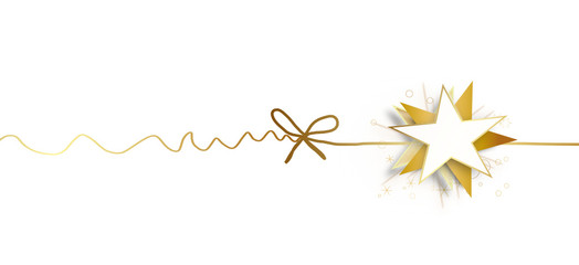 Schleife Band Banner Sterne Stern Gold Welle Wellen