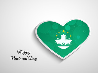 Illustration of Macau Flag for National Day 