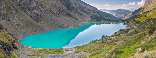 Naklejka na ściany i meble Kuiguk lake in the Altai mountains, Russia