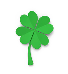 Green clover with clipping path