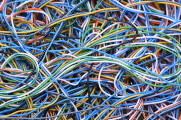 Abstract computer network, information chaos