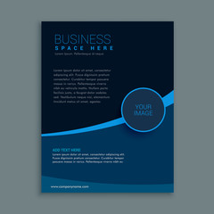 business brochure template in dark blue shade