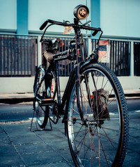Fototapeta na wymiar Old bike against