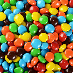 Fototapeta na wymiar Colorful chocolate candies