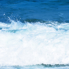 Close up view of beautiful blue ocean