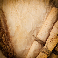 Old crushed paper close up