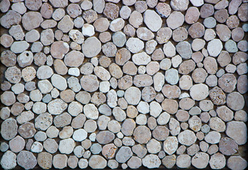 Mosaic made of gold tiles, background