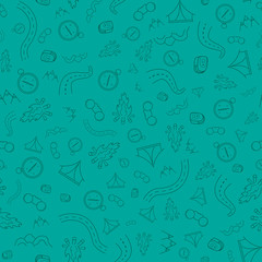 Travel Pattern, Hand Draw Illustration