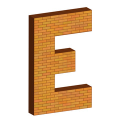 3D letter alphabet of brick