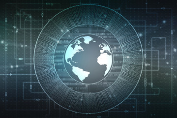 Digital Abstract technology background,2d illustration