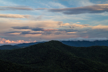 Fototapeta premium An evening drive through the Blue Ridge Mountains