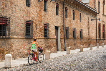 Riding in Ferrara, Italy