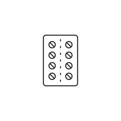 Drugs icon outline vector illustration
