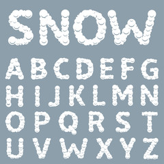 White Snowy alphabet
