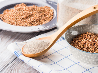 Buckwheat grain and flour