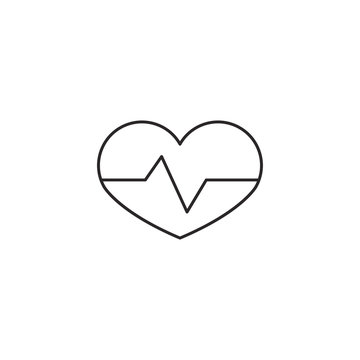 Heart icon outline vector illustration