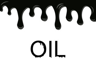 Black oil, isolated on white