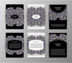 Set of flyers, templates design.